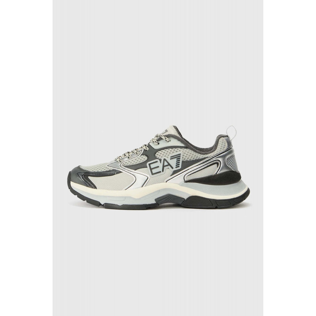 EA7 | Emporio Armani X8X249 XK446 Predator Logo Textured Mesh Style Trainer