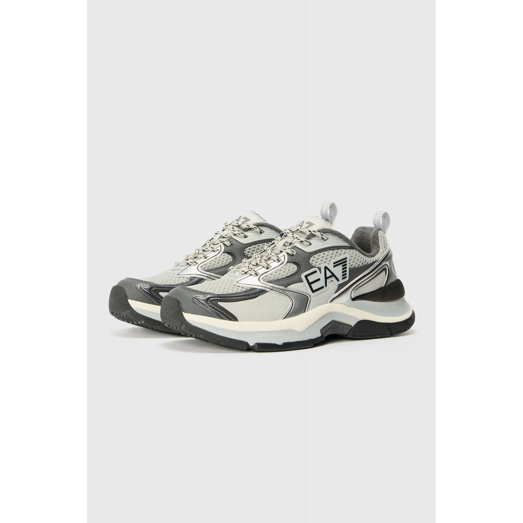 EA7 | Emporio Armani X8X249 XK446 Predator Logo Textured Mesh Style Trainer