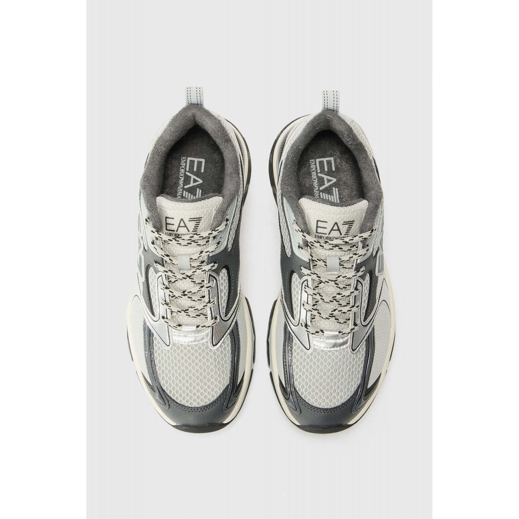 EA7 | Emporio Armani X8X249 XK446 Predator Logo Textured Mesh Style Trainer