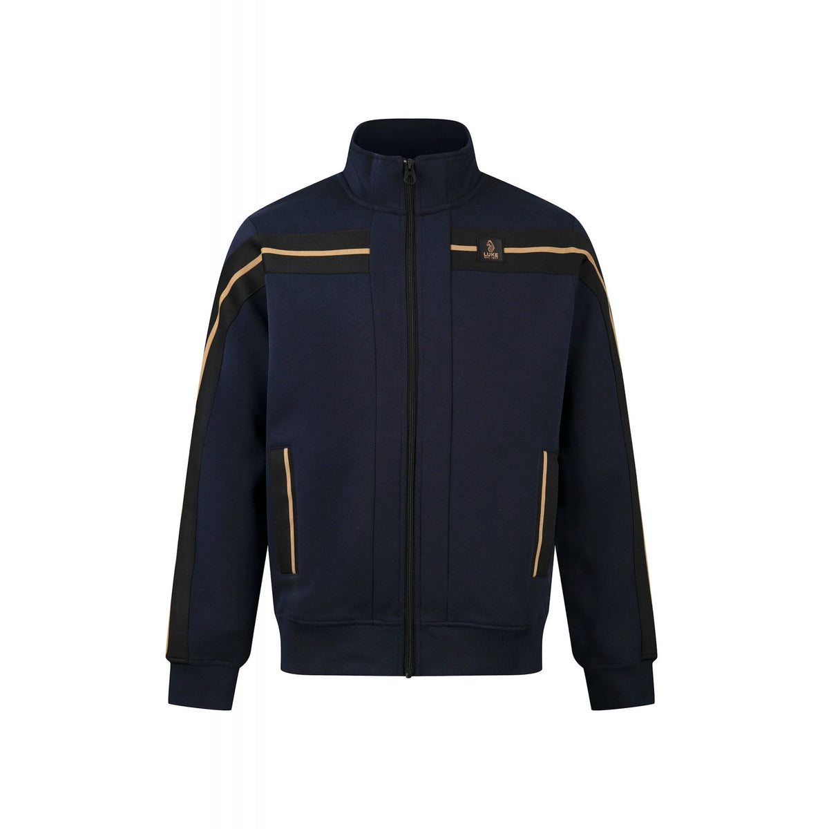 Luke | M810364 Duke 1000 Vintage Trim Tape Full Zip Track Top - Dark Navy
