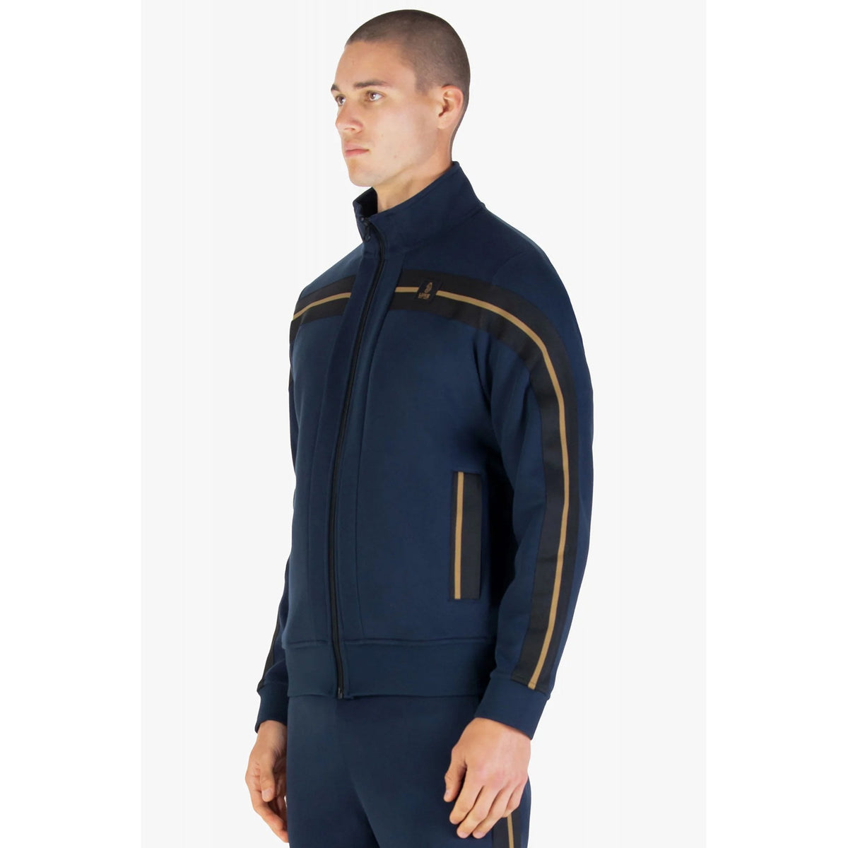 Luke | M810364 Duke 1000 Vintage Trim Tape Full Zip Track Top - Dark Navy