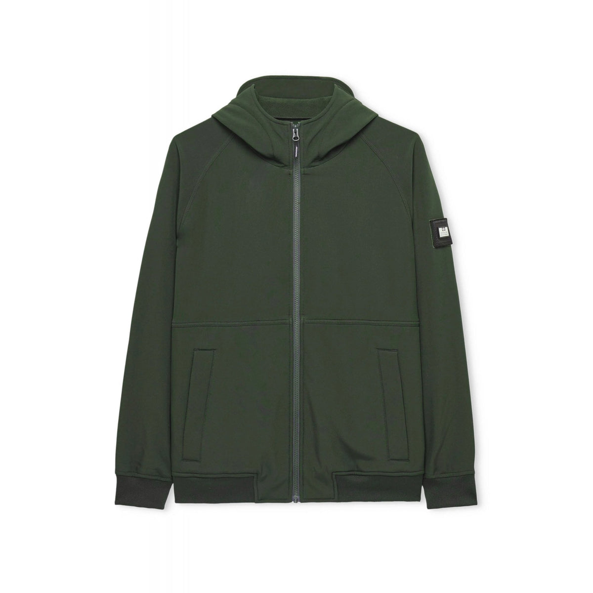 Weekend Offender JK3A07 Sulta Softshell Bomber Lightweight Hood Jacket - Black Forest Green