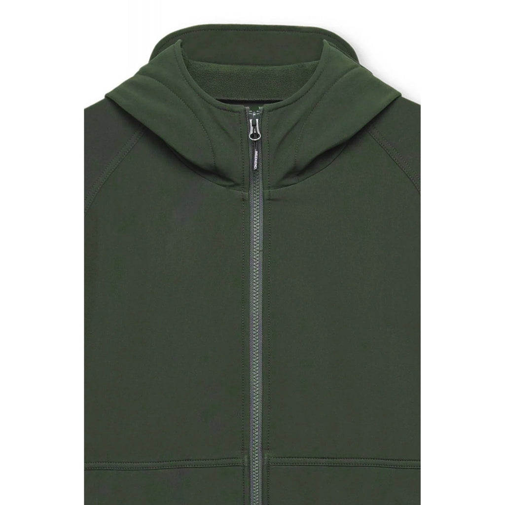 Weekend Offender JK3A07 Sulta Softshell Bomber Lightweight Hood Jacket - Black Forest Green