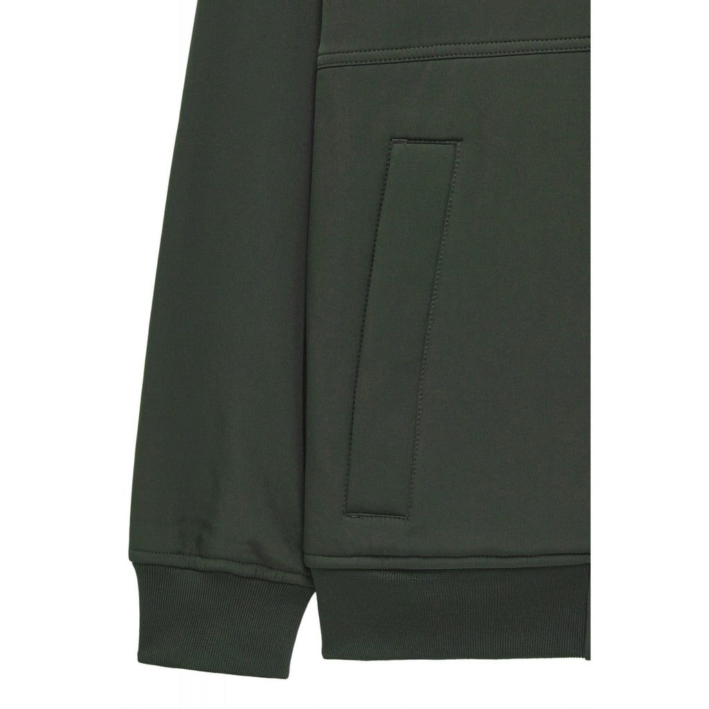 Weekend Offender JK3A07 Sulta Softshell Bomber Lightweight Hood Jacket - Black Forest Green