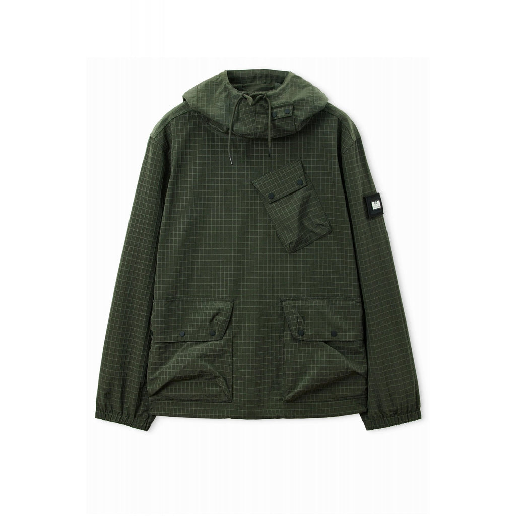 Weekend Offender OT3A05 Grohl Nylon Ripstop Overhead Lightweight Hood Top - Forest Green