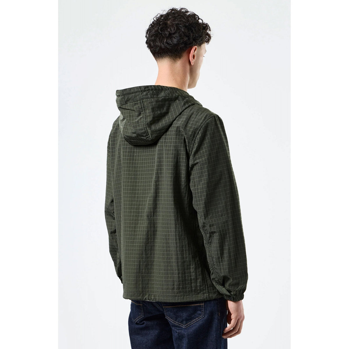 Weekend Offender OT3A05 Grohl Nylon Ripstop Overhead Lightweight Hood Top - Forest Green
