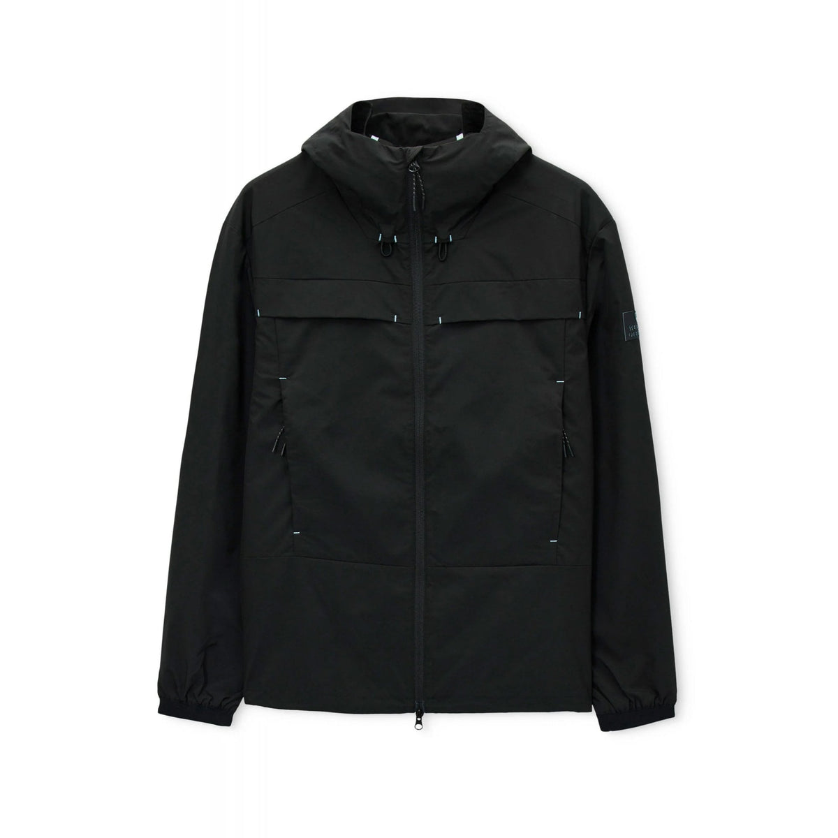 Weekend Offender JK3A35 Guadalajara Lightweight Windbreaker Hood Jacket - Black