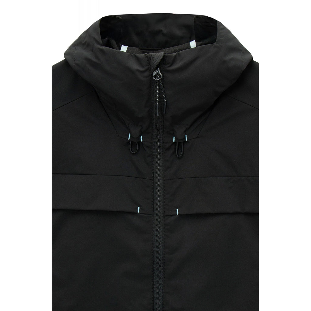 Weekend Offender JK3A35 Guadalajara Lightweight Windbreaker Hood Jacket - Black