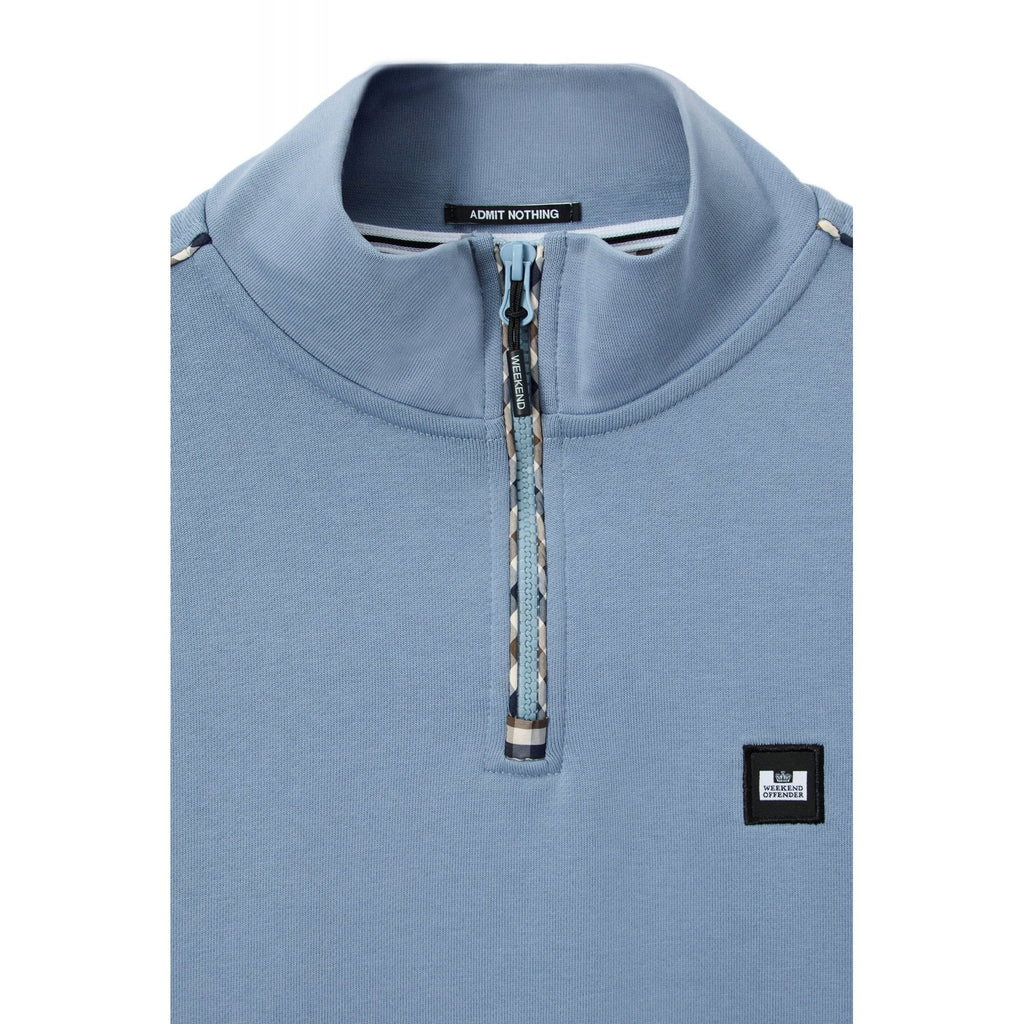Weekend Offender SW3A17 Matisa Quarter Zip Long Sleeve High Neck Sweat Top