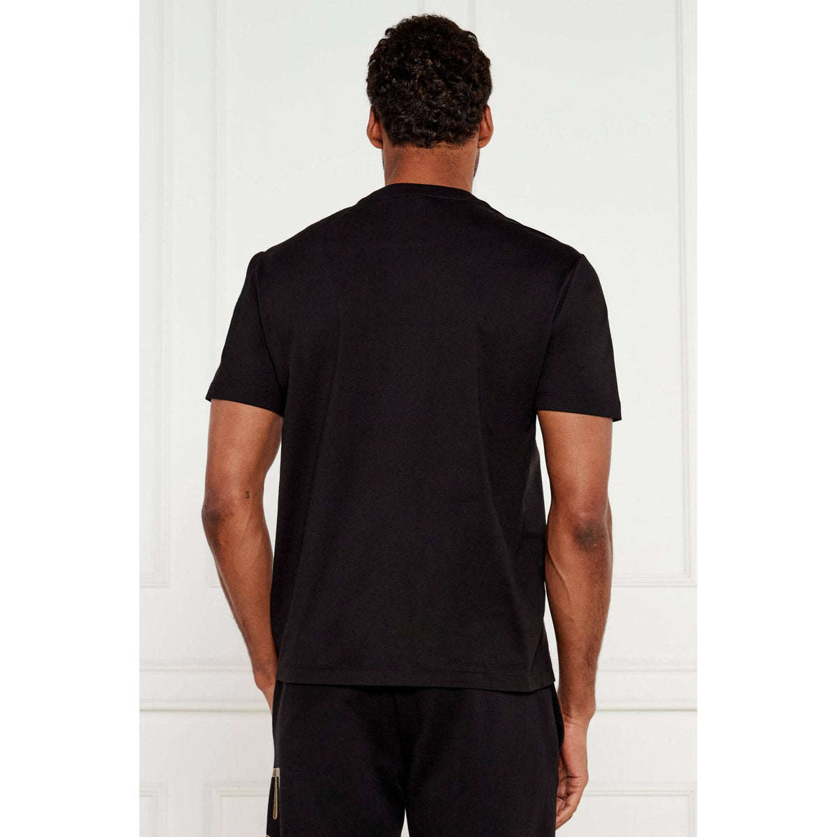 EA7 | Emporio Armani AF17789 1189 Contrast Gold Logo Half Sleeve T-Shirt