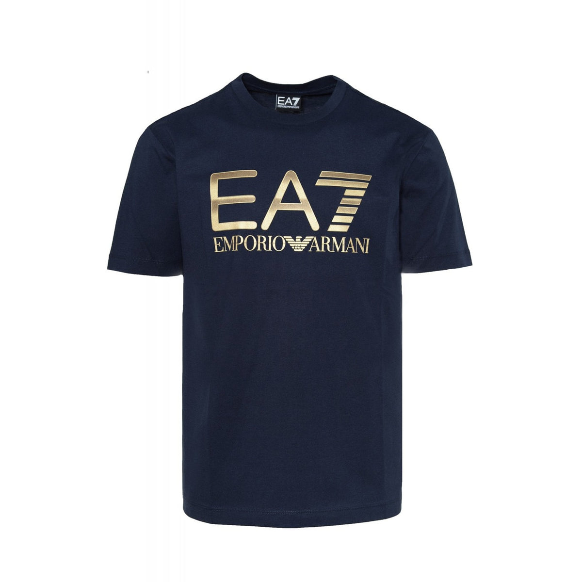EA7 | Emporio Armani AF17789 1189 Contrast Gold Logo Half Sleeve T-Shirt