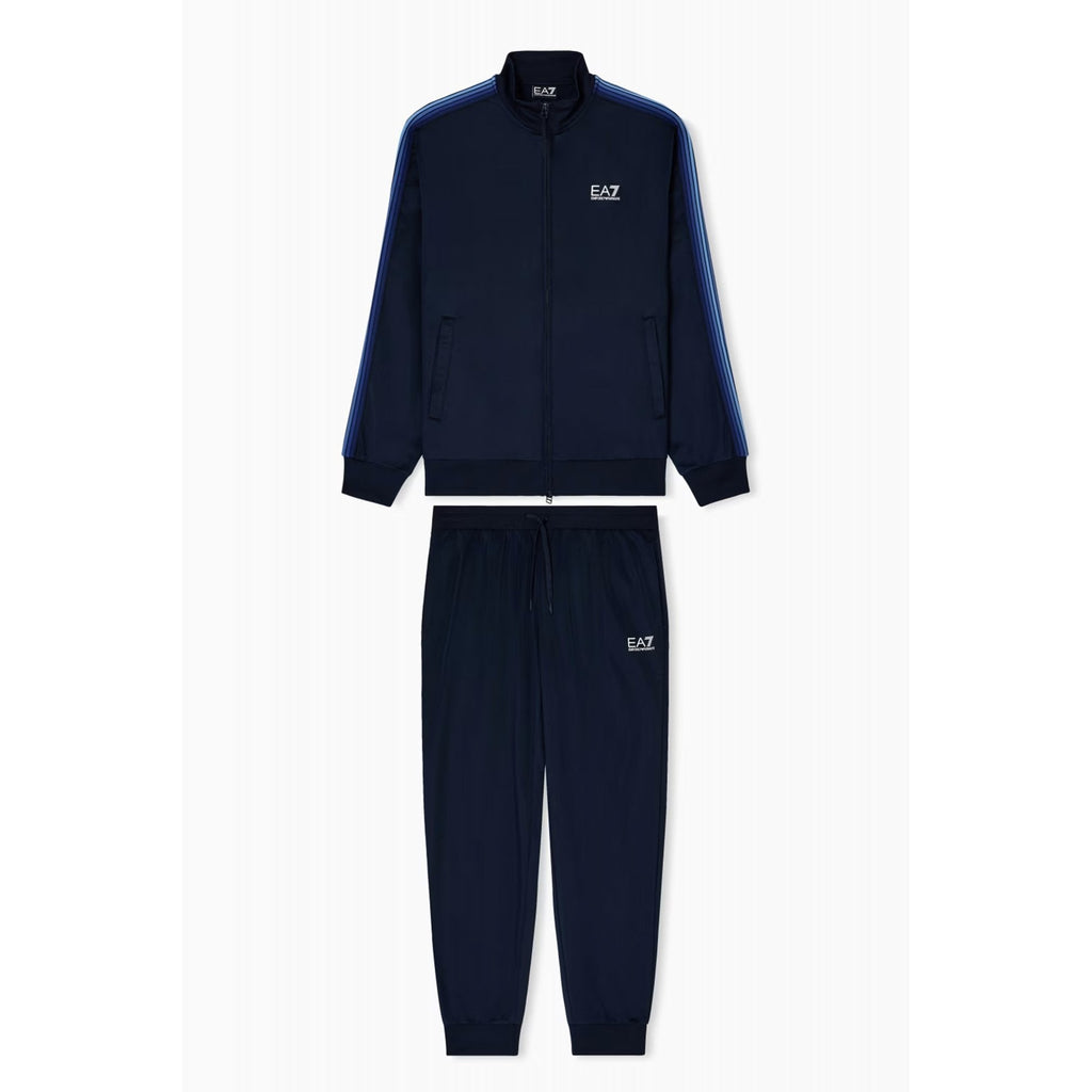 EA7 | Emporio Armani AF12449 0970 Contrast 7 Lines Tape Tracksuit Set - Dark Navy