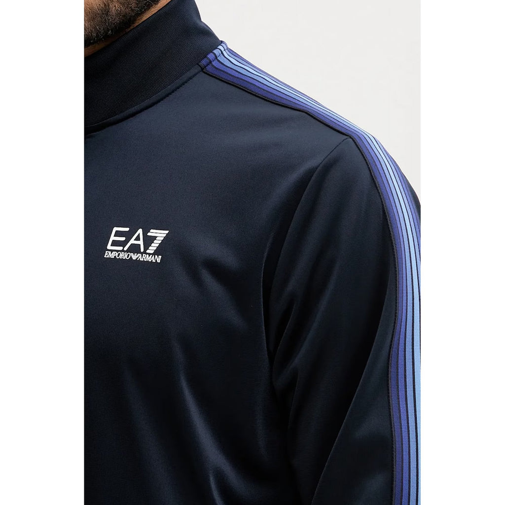 EA7 | Emporio Armani AF12449 0970 Contrast 7 Lines Tape Tracksuit Set - Dark Navy