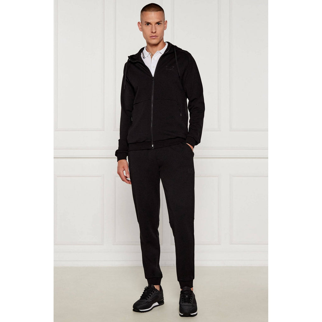 EA7 | Emporio Armani AF12501 0665 Dynamic Athlete Natural VENTUS7 Hood Tracksuit Set - Black