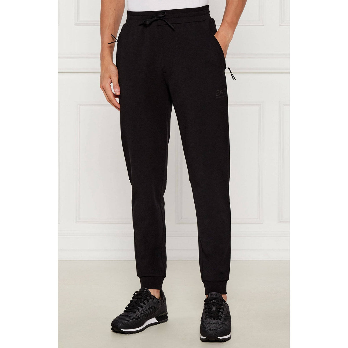 EA7 | Emporio Armani AF12501 0665 Dynamic Athlete Natural VENTUS7 Hood Tracksuit Set - Black