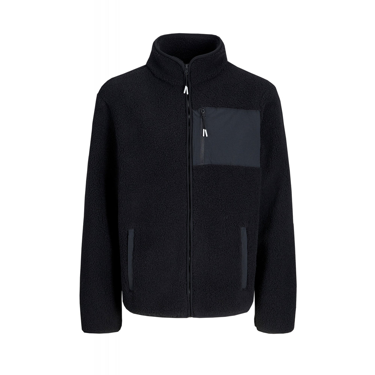Jack Jones Thatcher High Neck Full Zip Polartec Fleece Jacket - Black