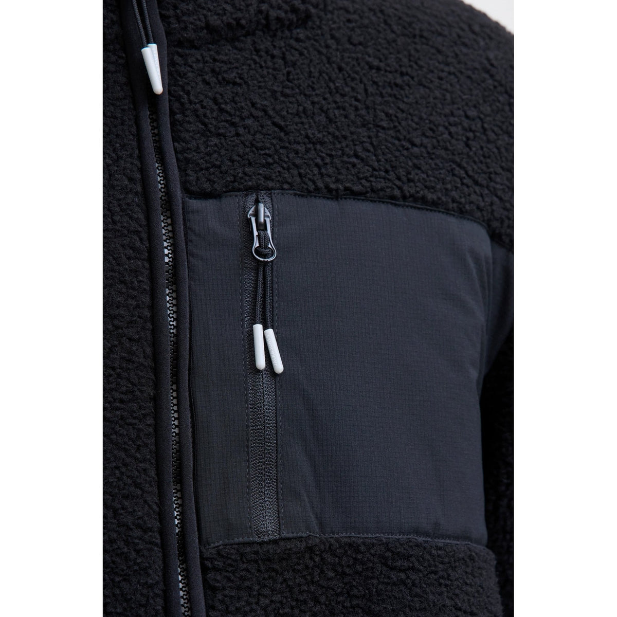 Jack Jones Thatcher High Neck Full Zip Polartec Fleece Jacket - Black