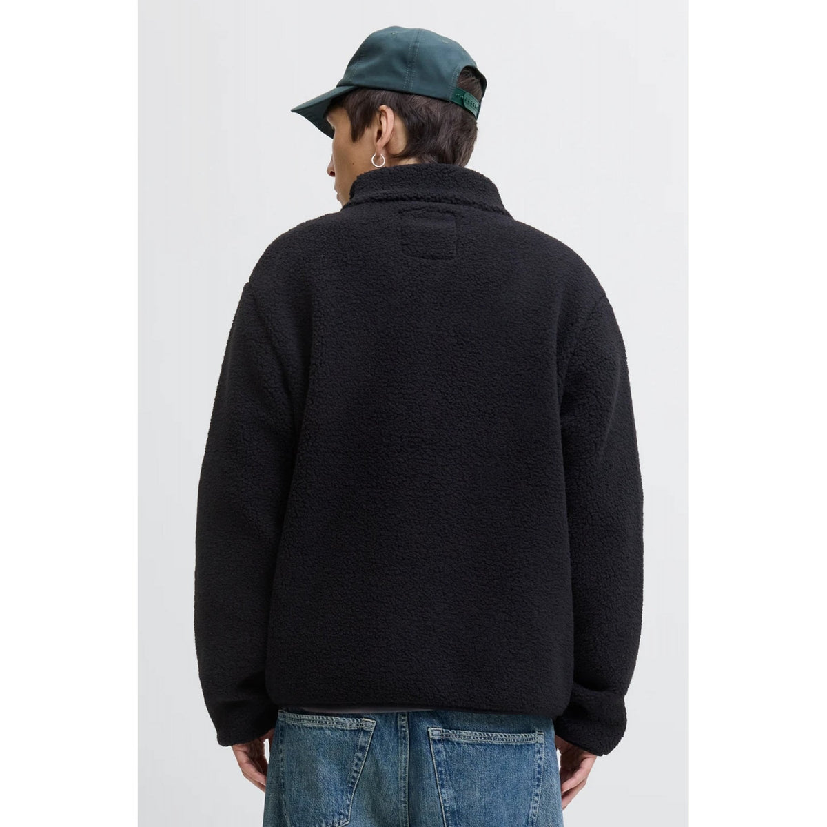 Jack Jones Thatcher High Neck Full Zip Polartec Fleece Jacket - Black