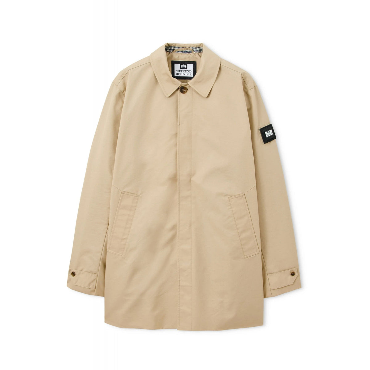 Weekend Offender 2421 Whitehouse Mid Length Mac Lightweight Collar Jacket