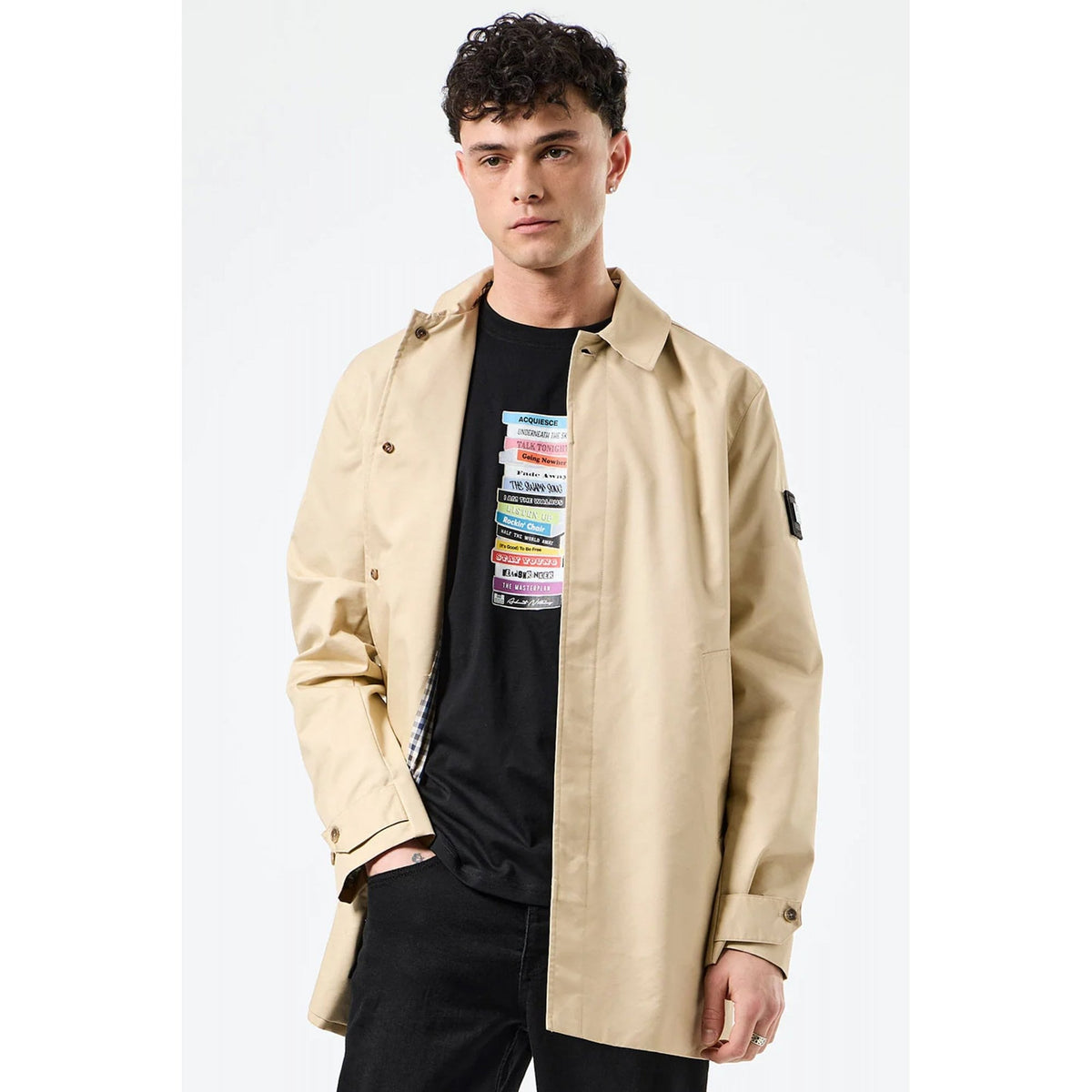 Weekend Offender 2421 Whitehouse Mid Length Mac Lightweight Collar Jacket