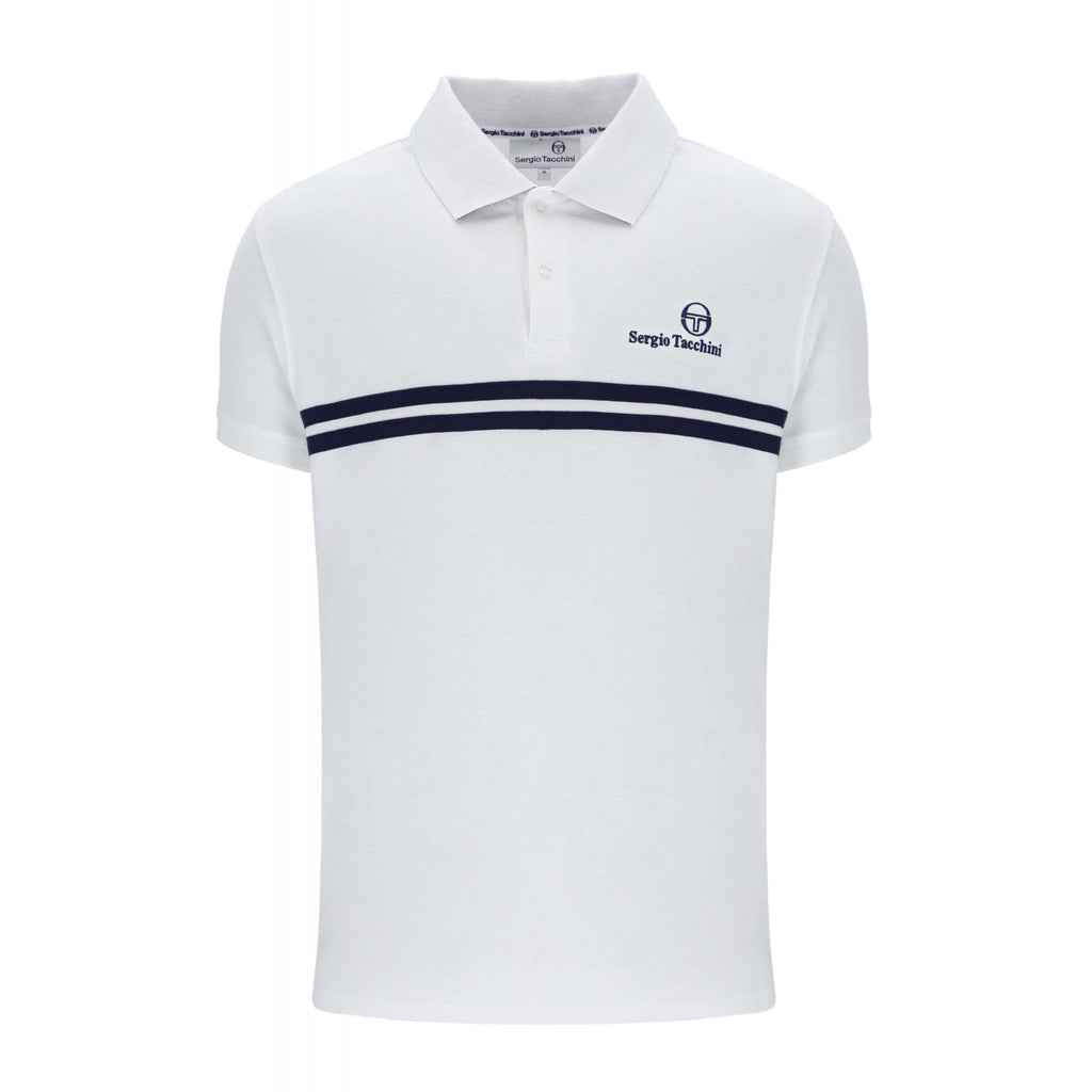 Sergio Tacchini | New Supermac 1140-210 Contrast Double Stripe Polo T-Shirt