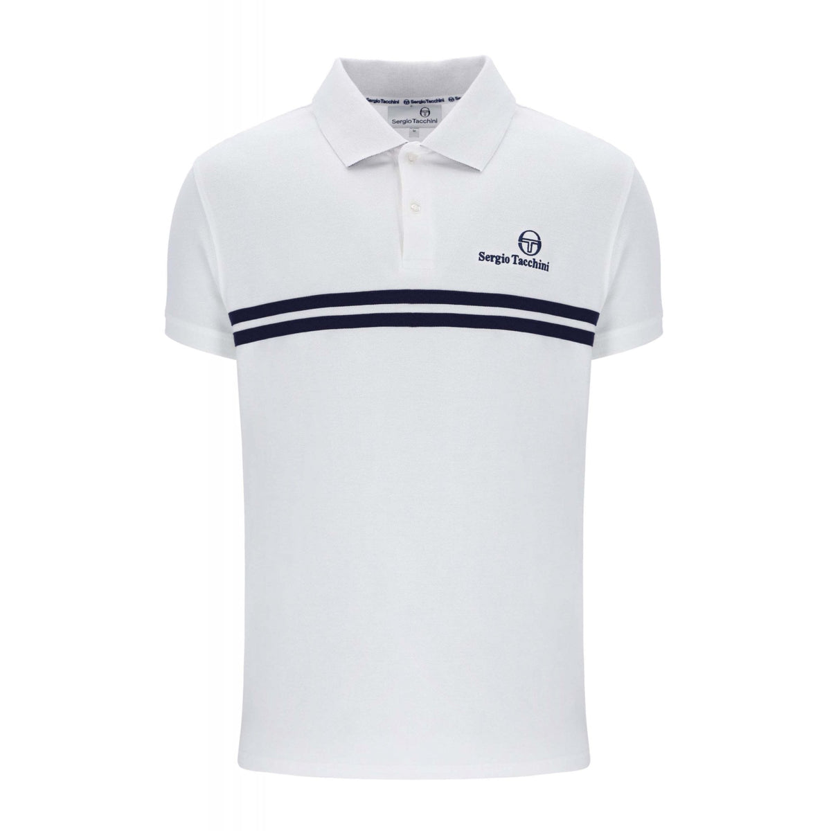 Sergio Tacchini | New Supermac 1140-210 Contrast Double Stripe Polo T-Shirt