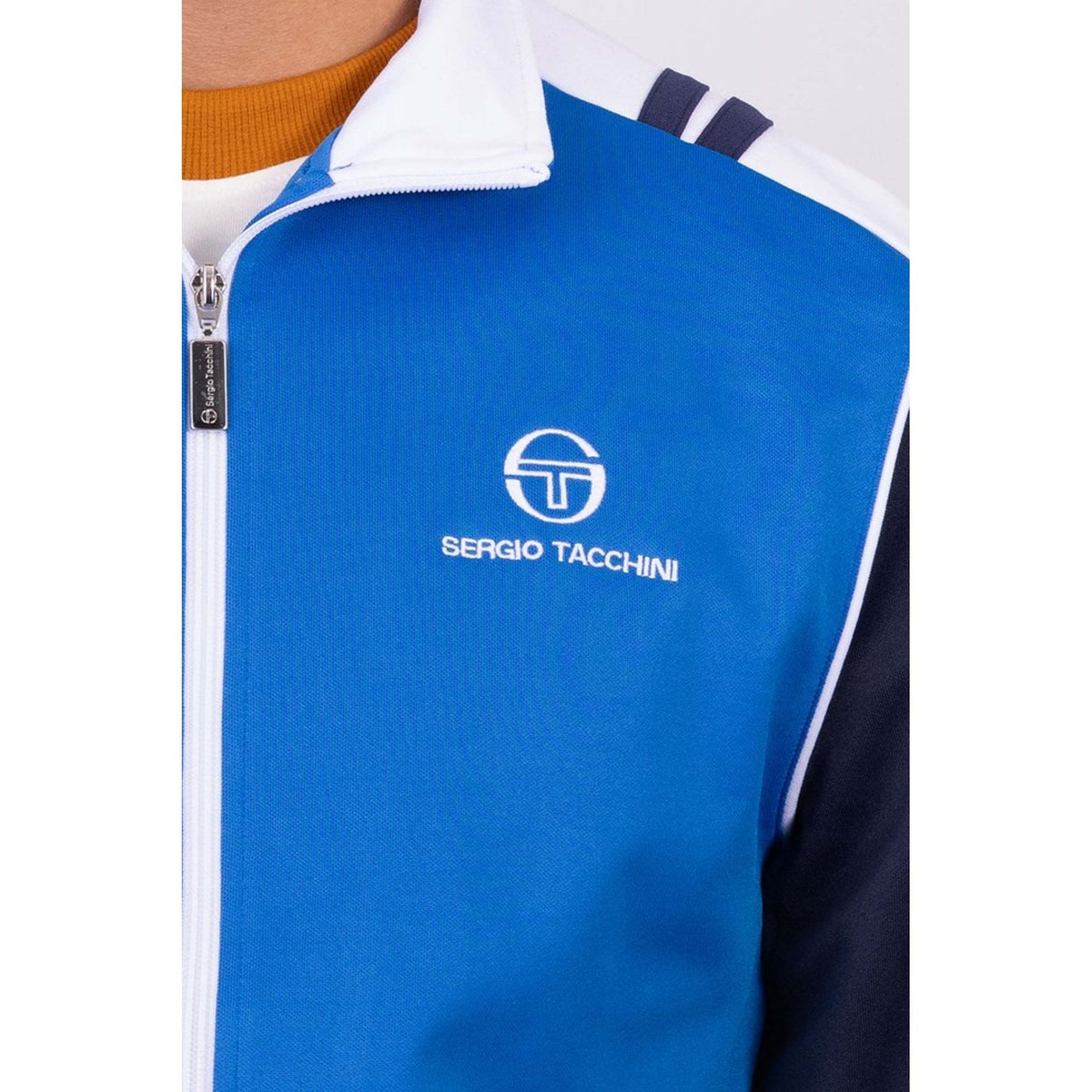 Sergio Tacchini | Drive 1230-187 Retro Contrast Colour Block Track Top - Directoire Blue