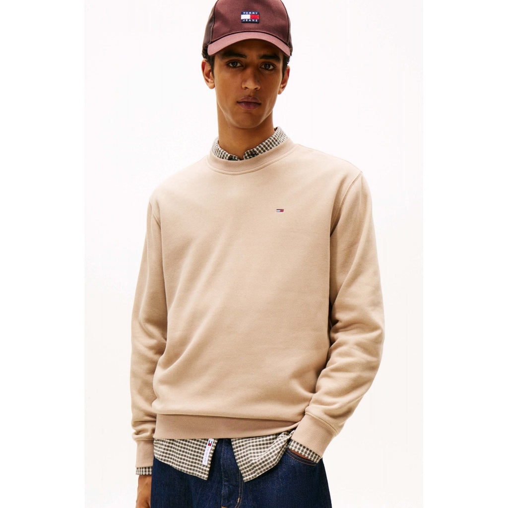 Tommy Jeans | DM20741 Brushed Fleece Small Flag Logo Crew Sweat Top