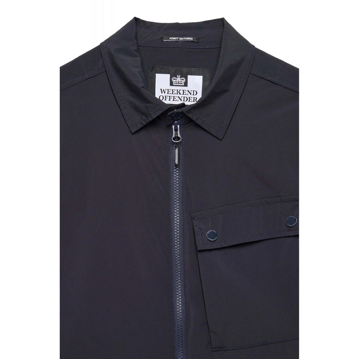 Weekend Offender OS3A03 Southbank Lightweight Technical Nylon Collar Overshirt Jacket