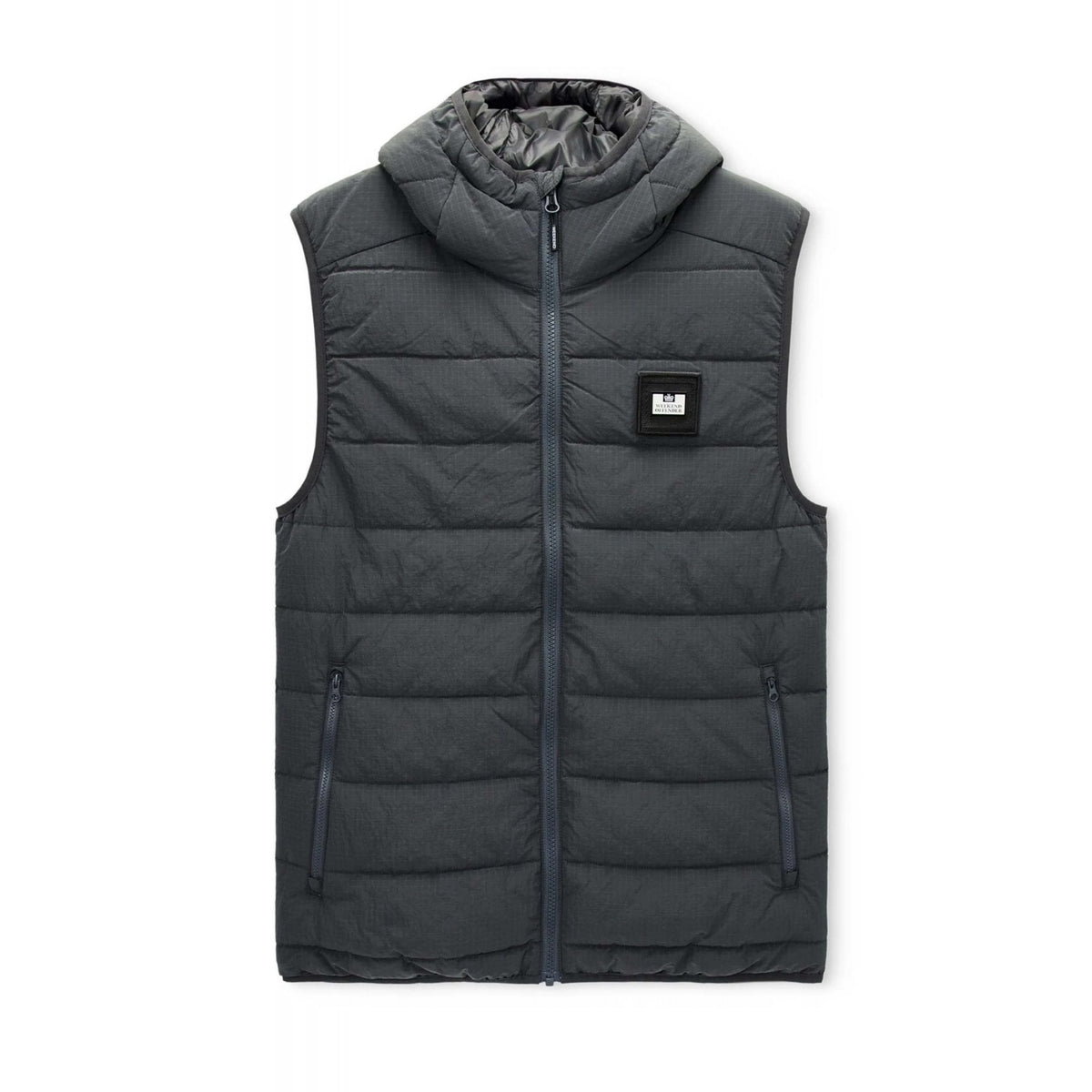 Weekend Offender JK3A03 Toronto Padded Lightweight Nylon Hood Gilet - Cyclone Grey