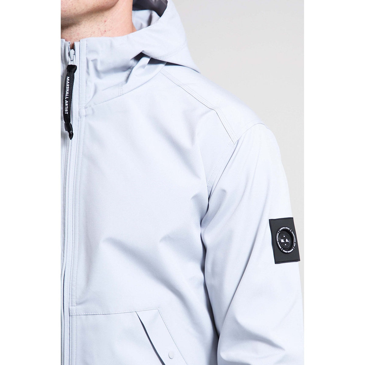 Marshall Artist | 1089 Meldon Lightweight Soft Shell Hood Jacket - Ghost Grey
