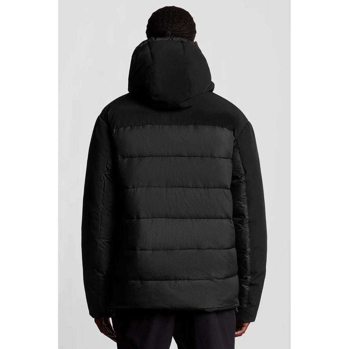 Lyle & Scott | JK2380SP Wadded Hybrid Panel Puffer Hood Jacket - Black