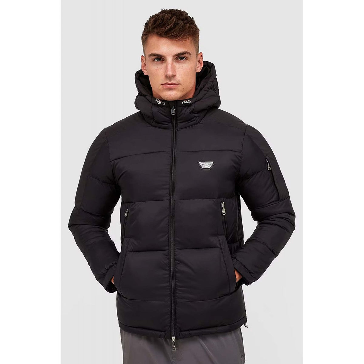 Alessandro Zavetti | AZ Nevori 8510 Short Puffer Hood Jacket - Black