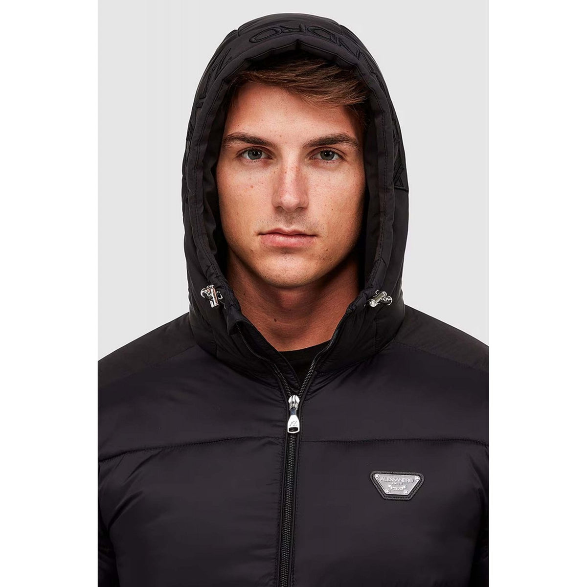 Alessandro Zavetti | AZ Nevori 8510 Short Puffer Hood Jacket - Black