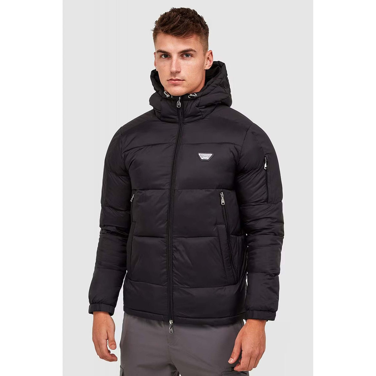 Alessandro Zavetti | AZ Nevori 8510 Short Puffer Hood Jacket - Black