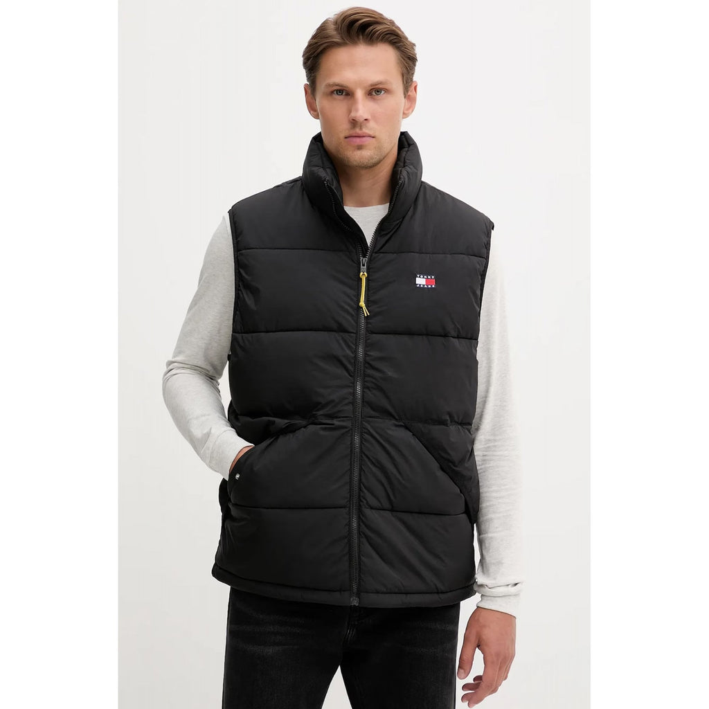 Tommy Jeans | DM22069 Vail Puffer Padded Quilted Sleeveless Gilet - Black