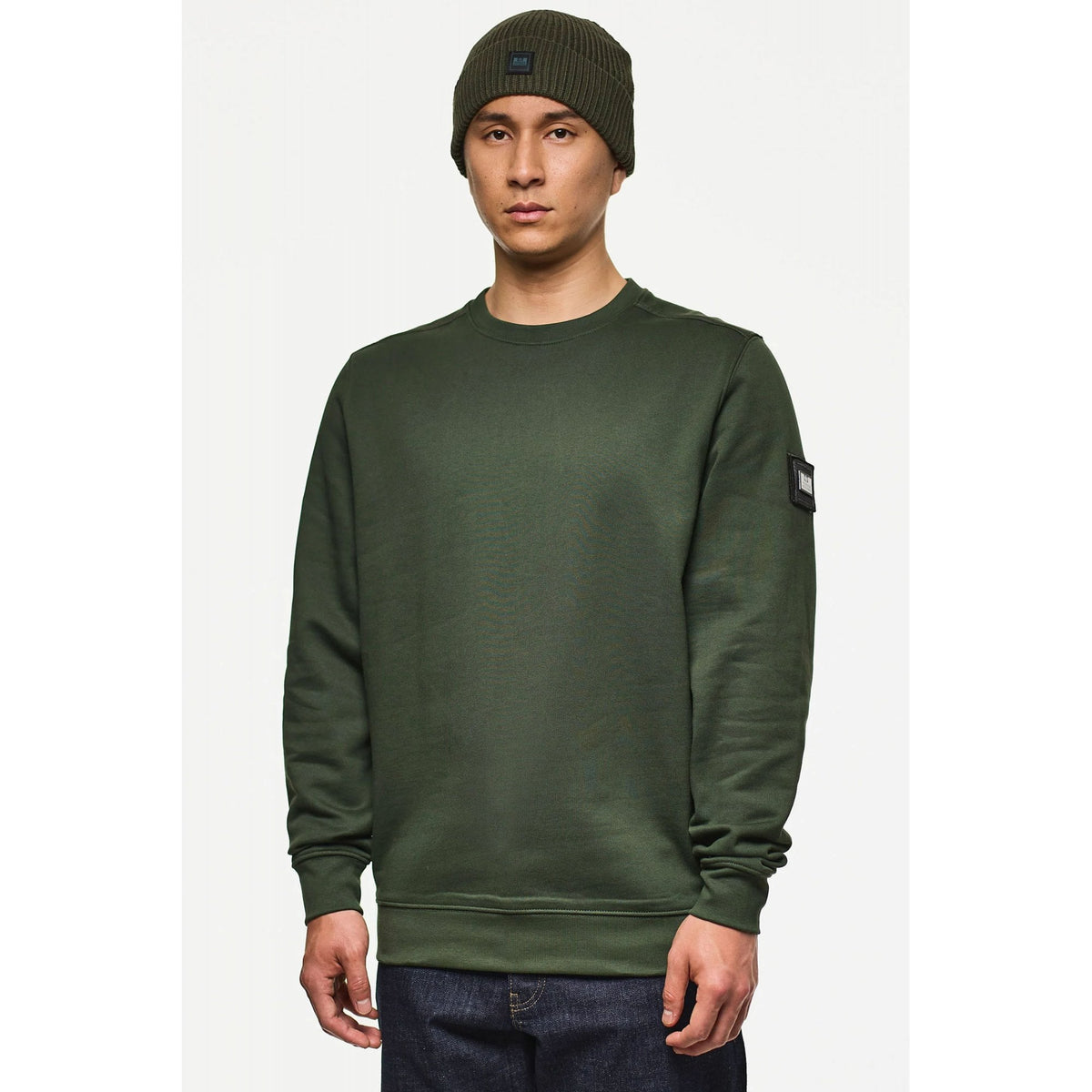 Weekend Offender SW3A21 Thunder Cotton Jersey Crew Neck Sweat Top