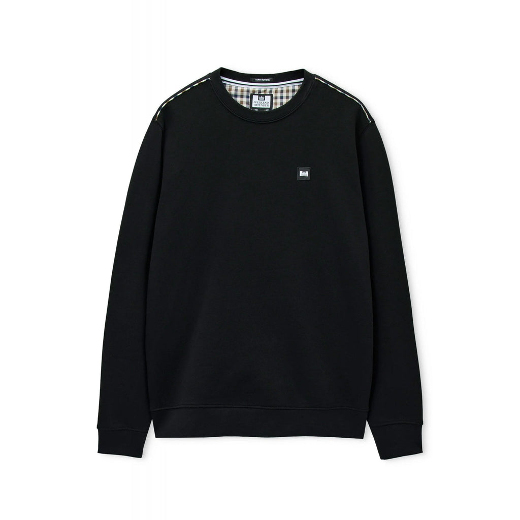 Weekend Offender SW3A18 Vega Check Piping Cotton Sweat Top
