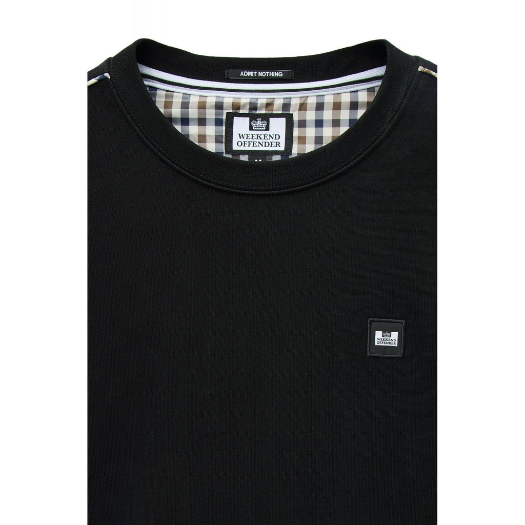 Weekend Offender SW3A18 Vega Check Piping Cotton Sweat Top