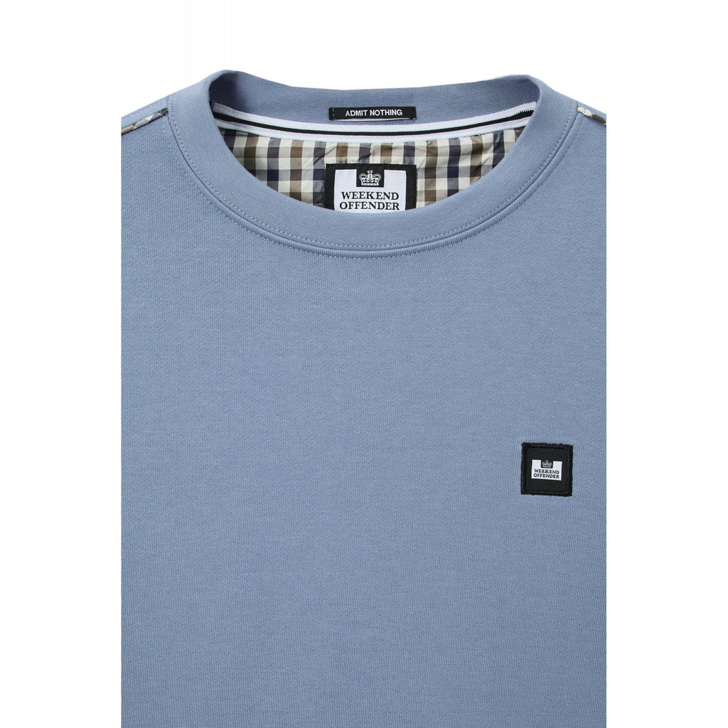 Weekend Offender SW3A18 Vega Check Piping Cotton Sweat Top