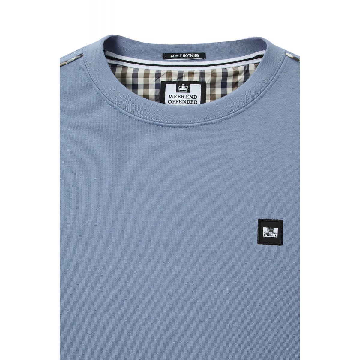 Weekend Offender SW3A18 Vega Check Piping Cotton Sweat Top