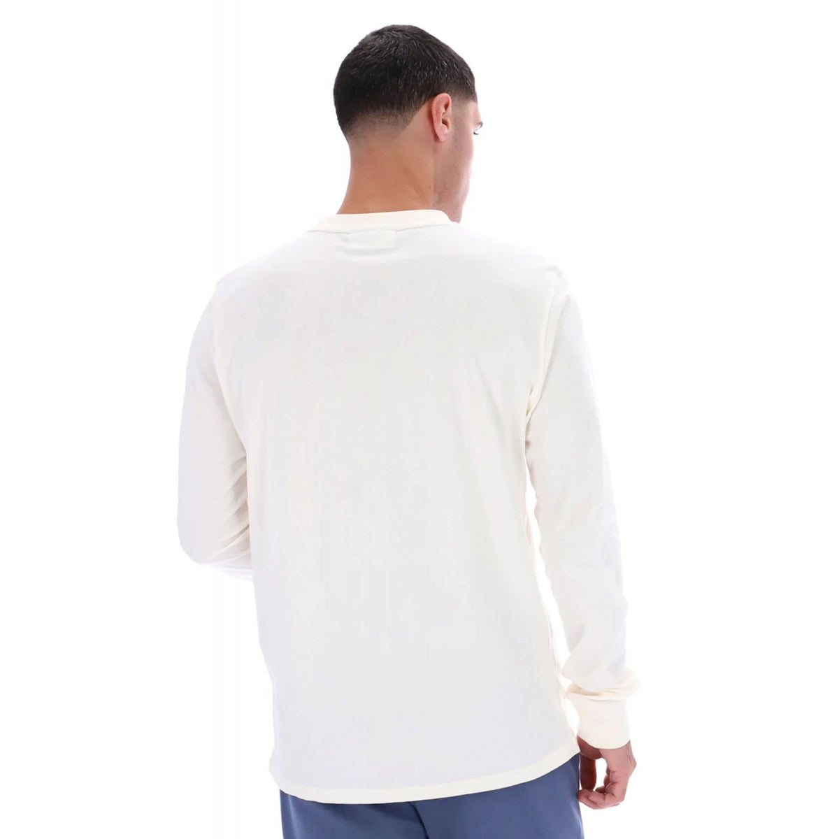 Fila Vintage Deem MH026 Contrast Vertical Stripe Long Sleeve Top - Gardenia/Raffia Yellow