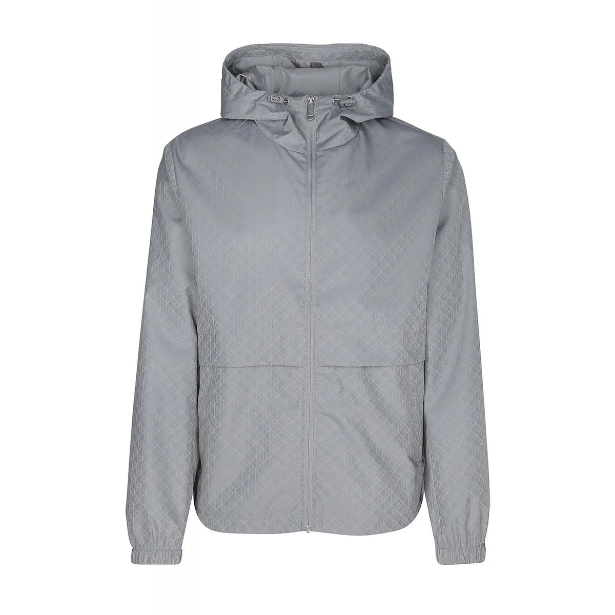 Calvin Klein Jeans | LV04RD510G Repeat Logo Lightweight Windbreaker Hood Jacket - Silver Grey