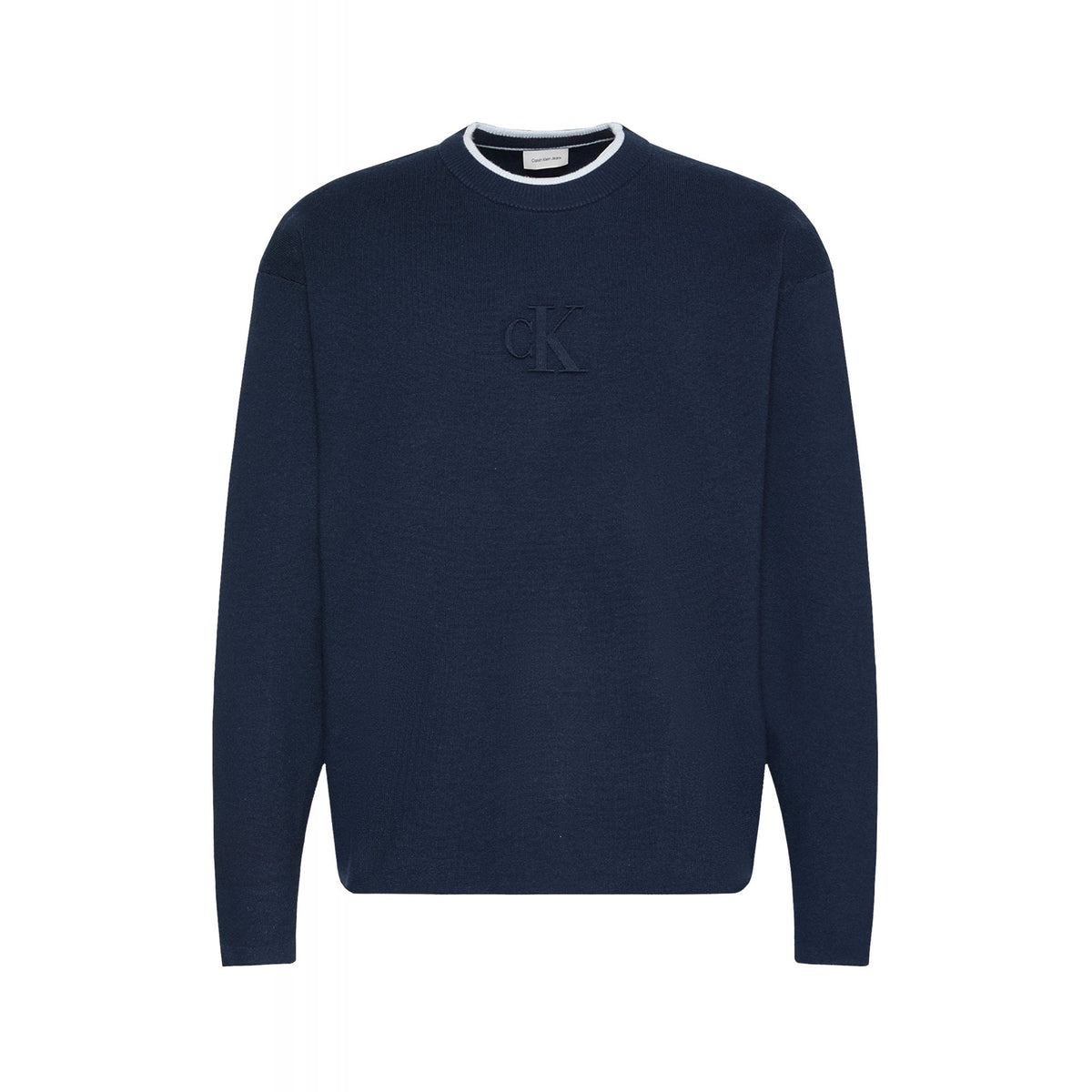 Calvin Klein Jeans | LV04RD300G 3D Logo Loose Fit Crew Jumper - Dark Navy