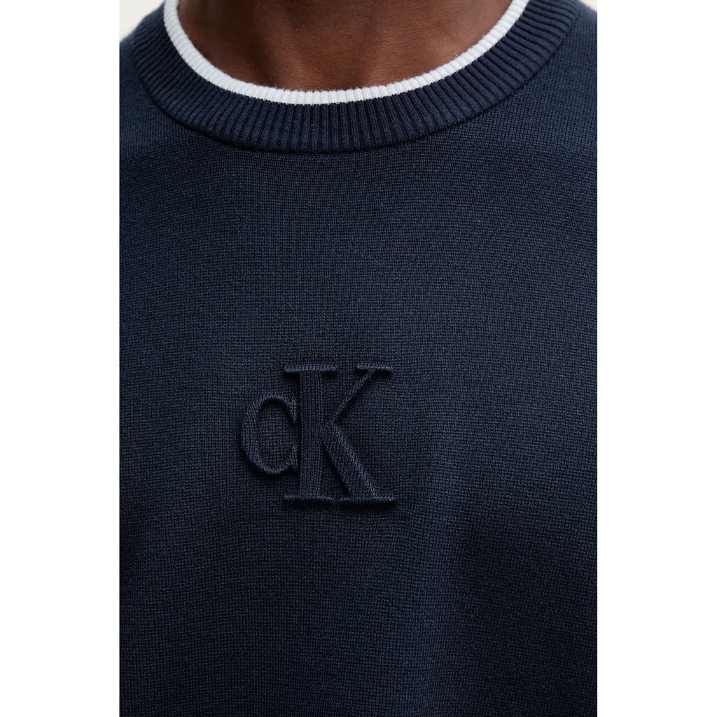 Calvin Klein Jeans | LV04RD300G 3D Logo Loose Fit Crew Jumper - Dark Navy