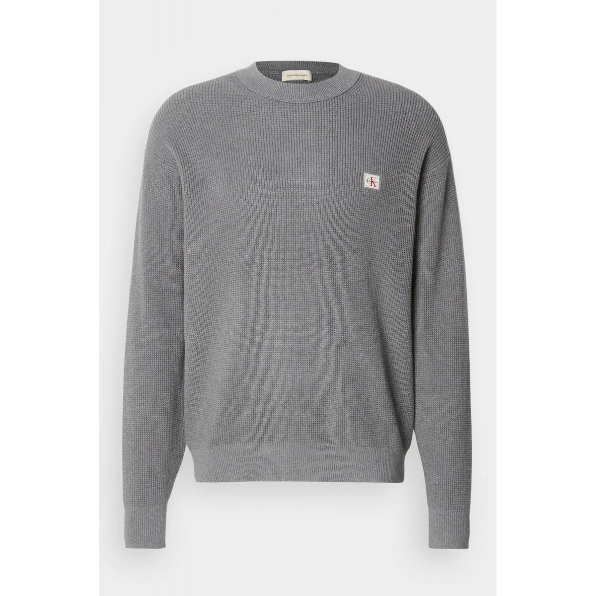 Calvin Klein Jeans | LV04RD313G Waffle Cotton Knit Loose Fit Crew Jumper