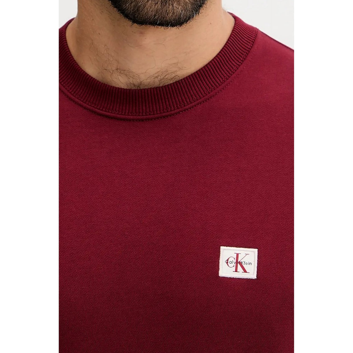Calvin Klein Jeans | LV04RC273G Badge Logo Smooth Crew Sweat Top