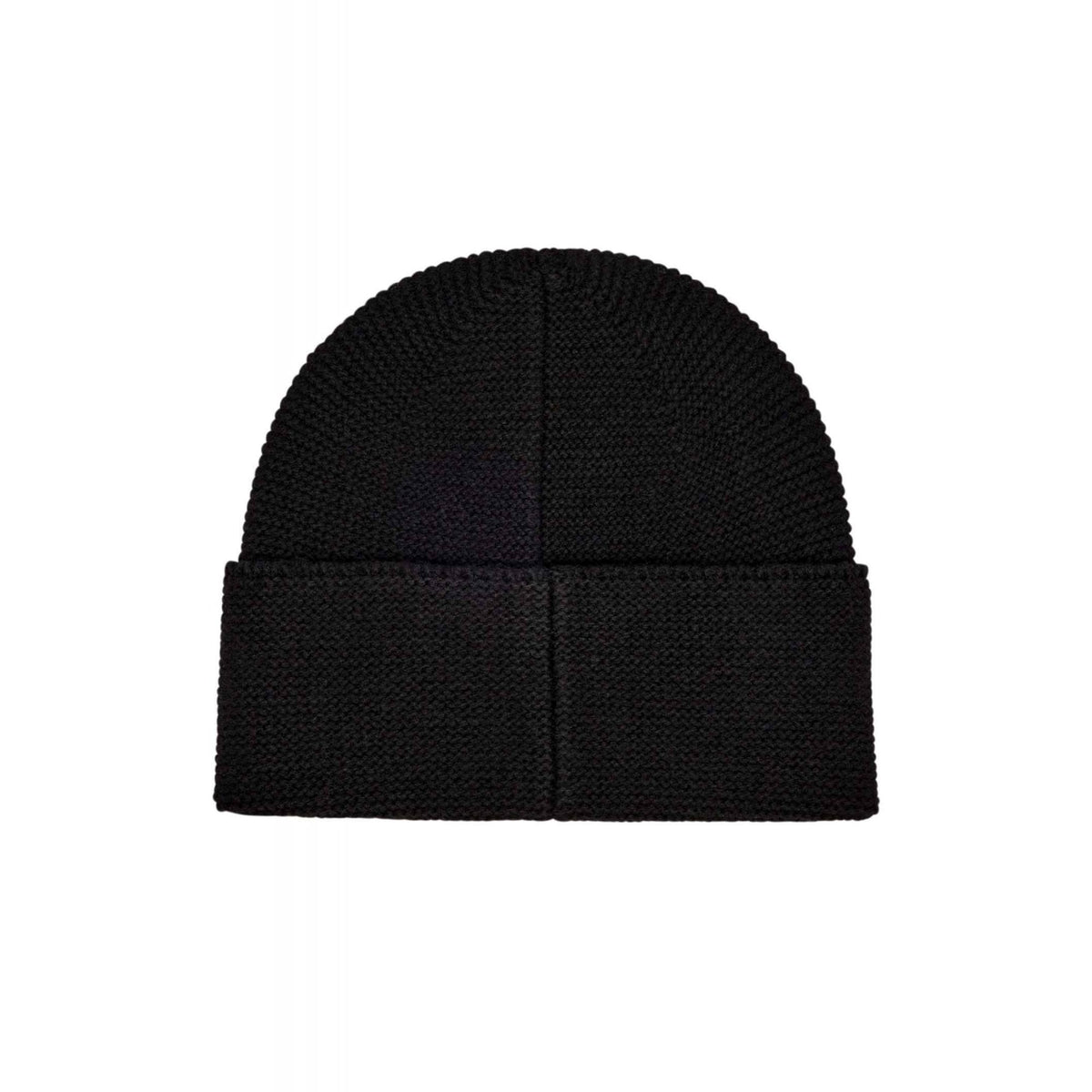 EA7 | Emporio Armani AF18021 0247 Knit Gold Patch Logo Wool Blend Beanie Hat