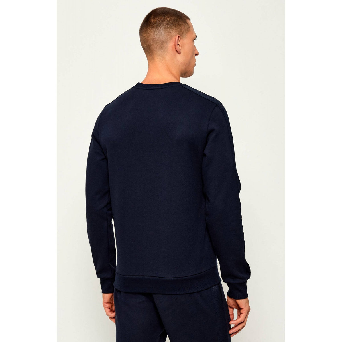 EA7 | Emporio Armani AF14976 1922 Contrast Tape Logo Sweat Top - Navy