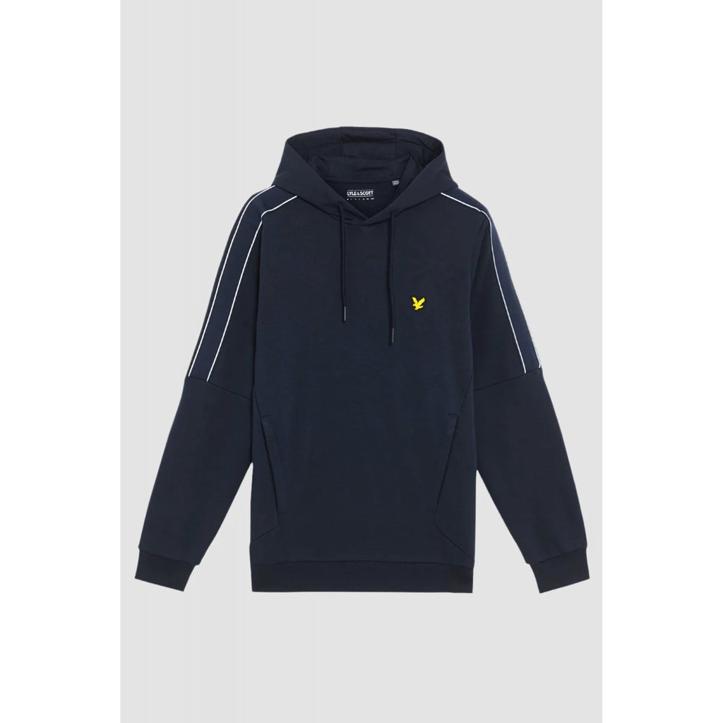 Lyle & Scott | ML2388SP Sports Reflect Tape Rubberised Logo Overhead Hood Top - Navy